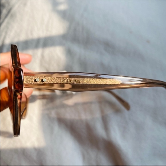CELINE round oversized acetate retro brown sunglasses NWT - Picture 8 of 12